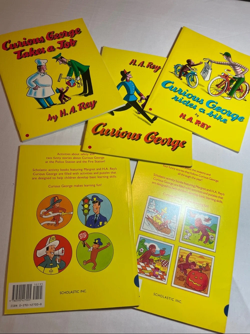 Scholastic Curious George Yellow Activity Book Set